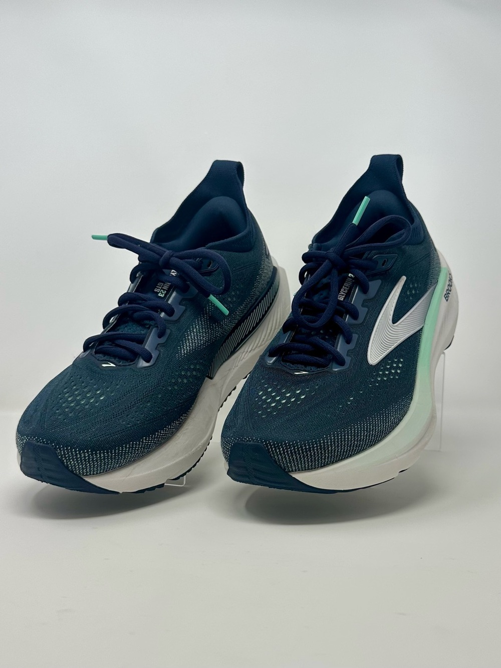 Brooks Glycerin GTS 23 Women's Navy Teal White Running Shoes